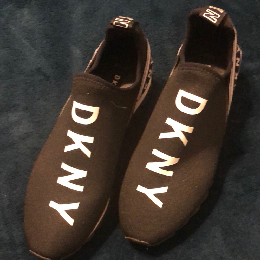 DKNY Black and White Slip-On Shoes Brand new with box no tag